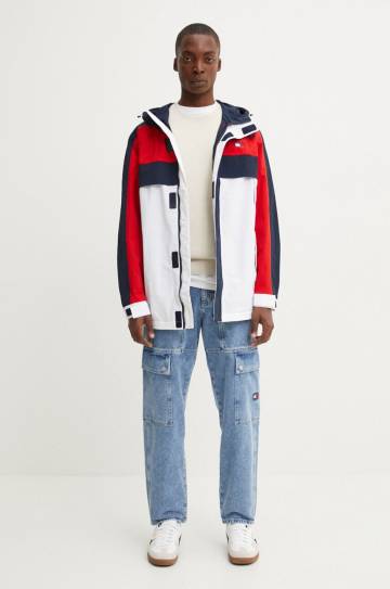 Куртка Tommy Jeans мужская цвет синий переходная DM0DM19477 Куртка Tommy Jeans мужская цвет синий переходная DM0DM19477