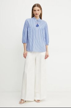 Брюки с примесью льна Twinset