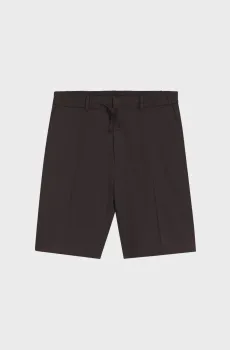 Мужские темно-коричневые льняные шорты Коричневый 48 BOSS 50561983;207