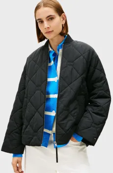 Женская черная куртка PADDED FLAG Черный L Tommy Hilfiger WW0WW48691