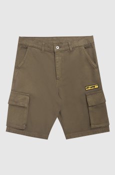 Детские джинсовые шорты-карго цвета хаки