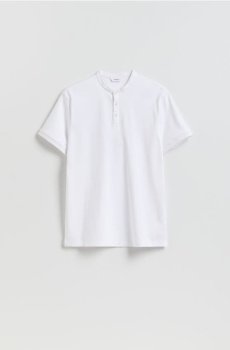 Reserved - Сорочка поло slim - білий - 613IM-00X