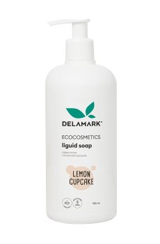 Жидкое мыло для рук и тела DeLaMark Лимонный капкейк, 500 мл