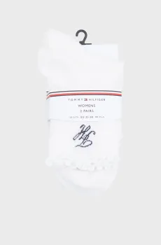 Женские белые носки (2 пары) SHORT REFINED MO Белый 35-38 Tommy Hilfiger 701238772