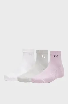Женские носки (3 пары) UA Womens Vanish 3pk Qtr-PNK Разноцветный 31.5-36.5 Under Armour 6013142-698