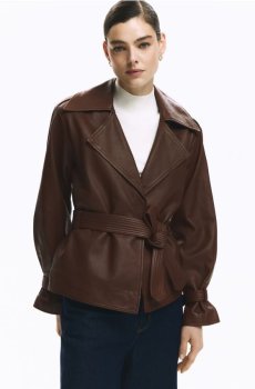 Reserved - Шкіряна куртка - золотисто-коричневий - 121IT-82X