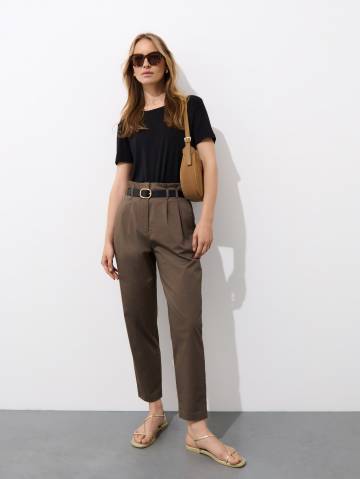 Mohito - Штани Paperbag - зелений - 40