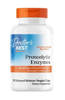 Протеолитические ферменты Doctors Best Proteolytic Enzymes, 90 вегетарианских капсул