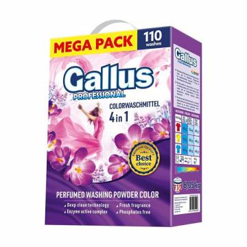 Стиральный порошок Gallus Professional Color 4 в 1 для цветных вещей, 110 стирок, 6.05 кг Стиральный порошок Gallus Professional Color 4 в 1 для цветных вещей, 110 стирок, 6.05 кг