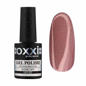 Камуфлирующая база-корректор для гель-лака Oxxi Professional Cover Base 10 Нежно-розовая с серебряным шиммером, 15 мл