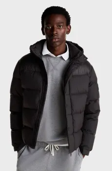 Мужской черный пуховик MIX DOWN HOODED PUFFER JACKET Черный XXL Tommy Hilfiger MW0MW36569