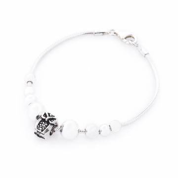 Серебряный браслет "Сова" (чернение) 141339 Серебряный браслет "Сова" (чернение) 141339