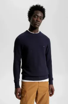 Мужской темно-синий джемпер RECTANGULAR STRUCTURE Синий S Tommy Hilfiger MW0MW33131