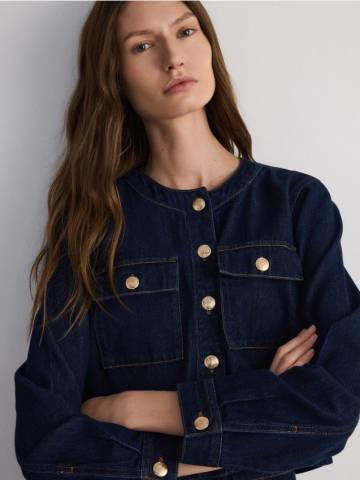 Reserved - LADIES` JACKET - темно-синій - 7798B-59J Reserved - LADIES` JACKET - темно-синій - 7798B-59J