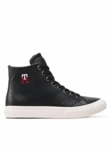 Tommy Hilfiger Снікерcи Th Hi Vulc Street Leather FM0FM04739 Чорний Tommy Hilfiger Снікерcи Th Hi Vulc Street Leather FM0FM04739 Чорний