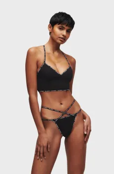 Женский черный топ Черный M Karl Lagerfeld 236W2110