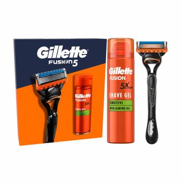 Подарочный набор мужской Gillette Fusion 5 (станок для бритья с 1 сменным лезвием + гель для бритья, 200 мл) Подарочный набор мужской Gillette Fusion 5 (станок для бритья с 1 сменным лезвием + гель для бритья, 200 мл)