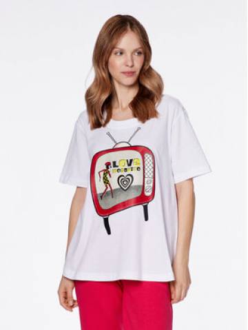 LOVE MOSCHINO Футболка W4H8301M 3876 Білий Relaxed Fit LOVE MOSCHINO Футболка W4H8301M 3876 Білий Relaxed Fit