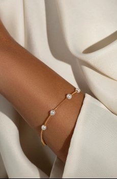 Позолоченный браслет Lilou Pearls