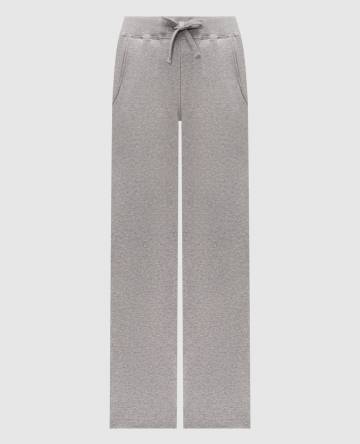 Серые меланжевые утепленные спортивные штаны