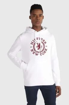 Мужское белое худи BIG ICON CREST Белый L Tommy Hilfiger MW0MW33650
