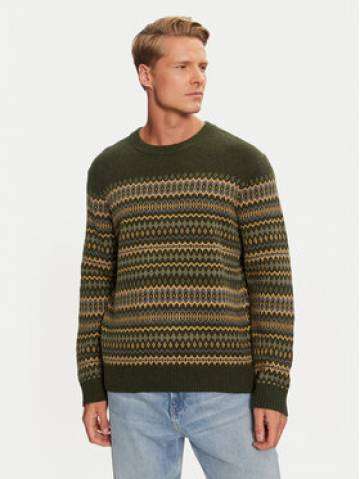 Wrangler Светр Fairisle 112357294 Зелений Relaxed Fit Wrangler Светр Fairisle 112357294 Зелений Relaxed Fit