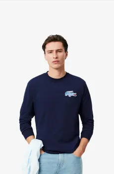 Мужская синяя футболка Синий XS Lacoste TH3586166