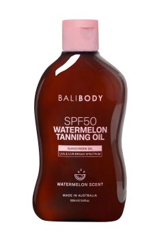 Масло для загара Bali Body Watermelon Tanning Oil SPF 50 с семенами арбуза, 100 мл