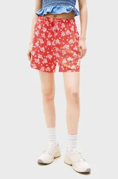 Женские красные шорты с узором AOP Красный S Tommy Jeans DW0DW20359