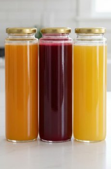 1ST TIME Transparent 3 Pieces Glass Freezer Safe Water Bottle 350ml Each
