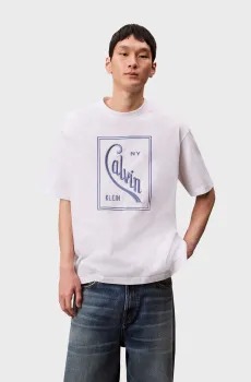 Мужская белая футболка SS 16S CALVIN STAMP Белый M Calvin Klein Jeans LV04RC836G