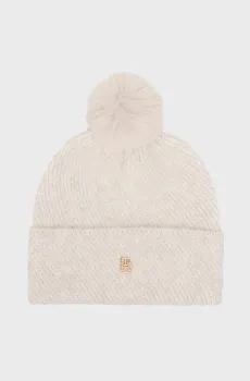 Женская серая шапка POM POM Серый ONESIZE Tommy Hilfiger AW0AW17855