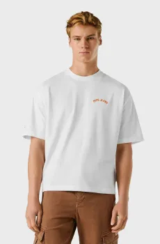 Мужская белая футболка GIDEON MULTICOLOR Белый L Pepe Jeans PM5010307