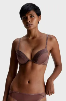 Женский коричневый бюстгальтер PLUNGE Коричневый 38D Calvin Klein 000QF5145E