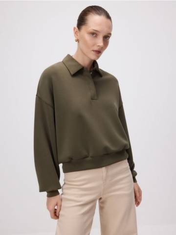 Reserved - LADIES` JOGGING TOP - оливковий - 722GA-91X Reserved - LADIES` JOGGING TOP - оливковий - 722GA-91X