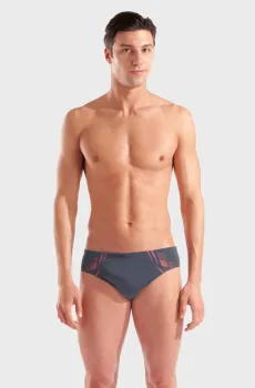 Мужские темно-серые плавки POSEIDONIA SWIM BRIEFS Серый 80 Arena 009075-504