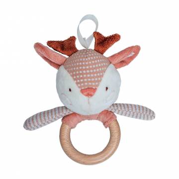 Игрушка-погремушка Elfiki & Friends Косуля Руби, c деревянным грызунком, с рождения (ІГ-0112) Игрушка-погремушка Elfiki & Friends Косуля Руби, c деревянным грызунком, с рождения (ІГ-0112)