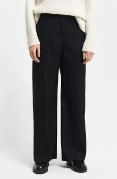 Женские черные шерстяные брюки STRAIGHT Черный 34 Gant 4150328