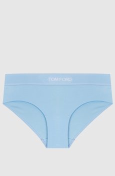 Голубые трусики с узором логотипа