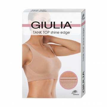 Бесшовный топ женский Giulia Tank Top Shine Edge на широких бретелях, Bright, Nude, размер L/XL Бесшовный топ женский Giulia Tank Top Shine Edge на широких бретелях, Bright, Nude, размер L/XL