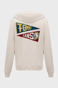 Мужское бежевое худи TJM REG UNI FLAG TIGER HOODIE Бежевый L Tommy Jeans DM0DM20266