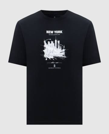 Черная футболка New York с принтом Черная футболка New York с принтом