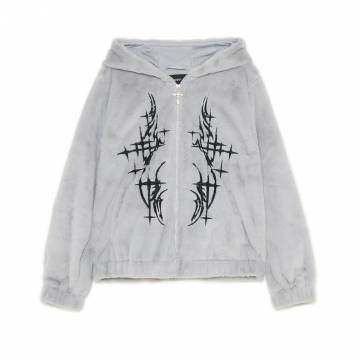Cropp - Куртка зі штучним хутром - light grey