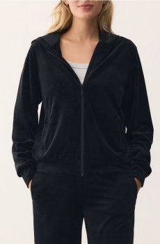 Reserved - Велюрове худі - чорний - 816GA-99X