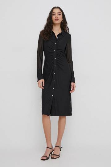 Платье Dkny цвет чёрный mini прямая Платье Dkny цвет чёрный mini прямая