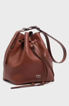 Женская коричневая кожаная сумка Коричневый ONESIZE Bimba Y Lola 261BBAJ2Y.10643