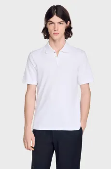 Мужское белое поло Белый L Sandro SHPTS01768_white