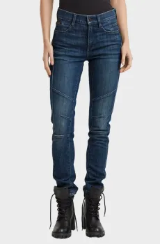 Женские темно-синие джинсы Ace 2.0 Biker Slim Straight Wmn Синий 25-30 G-Star RAW D25285,D761