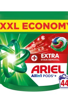 Капсулы для стирки ARIEL Pods+ All-in-1 Extra Stain Removal Все-в-1, Экстрасила выведение пятен, 44 стирки, 44 шт
