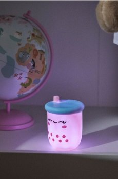 Декоративна LED-лампа у формі напою bubble tea - рожевий